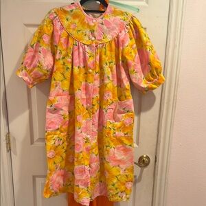 Floral  Pajamas - Pink and Yellow